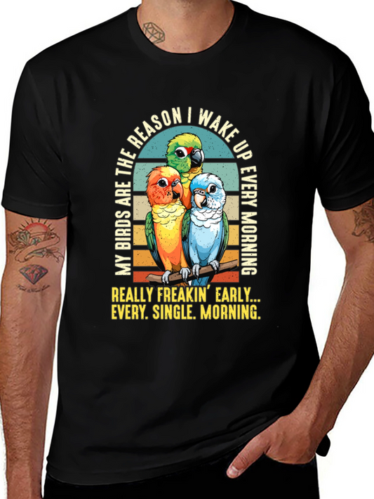 Parrot Lover T-Shirt: Early Birds Wake Up Call
