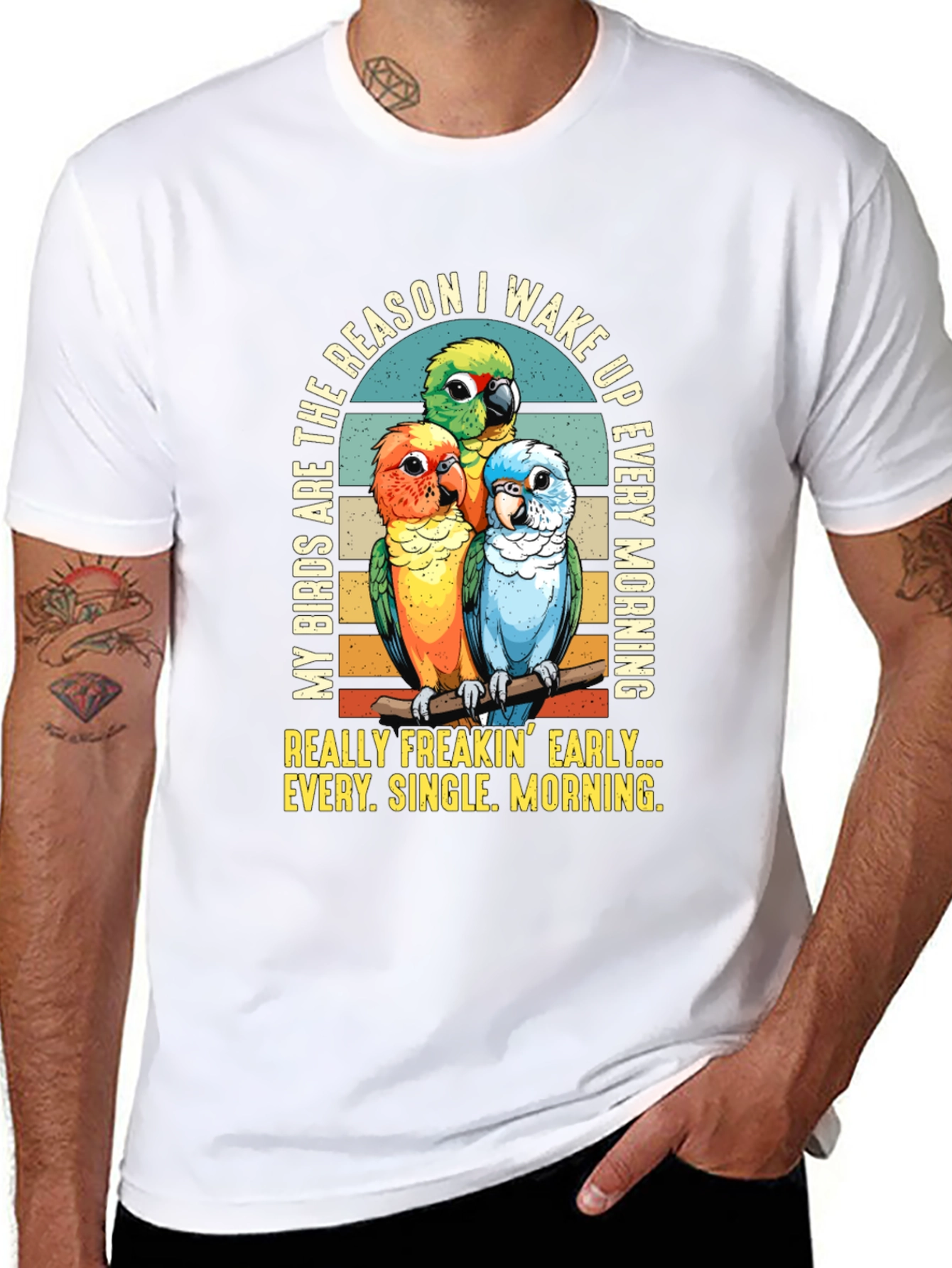 Parrot Lover T-Shirt: Early Birds Wake Up Call