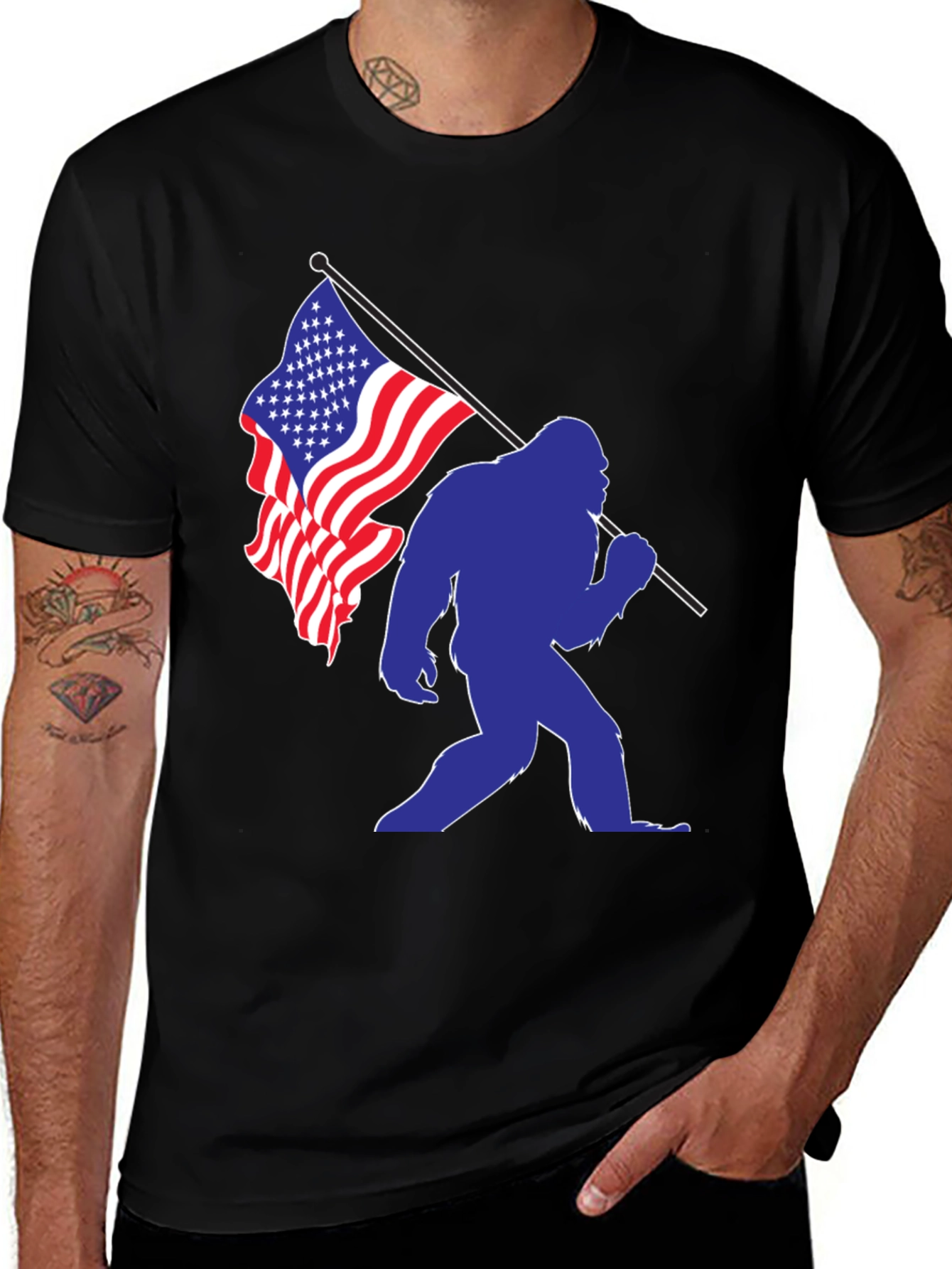 Bigfoot Patriotic T-Shirt