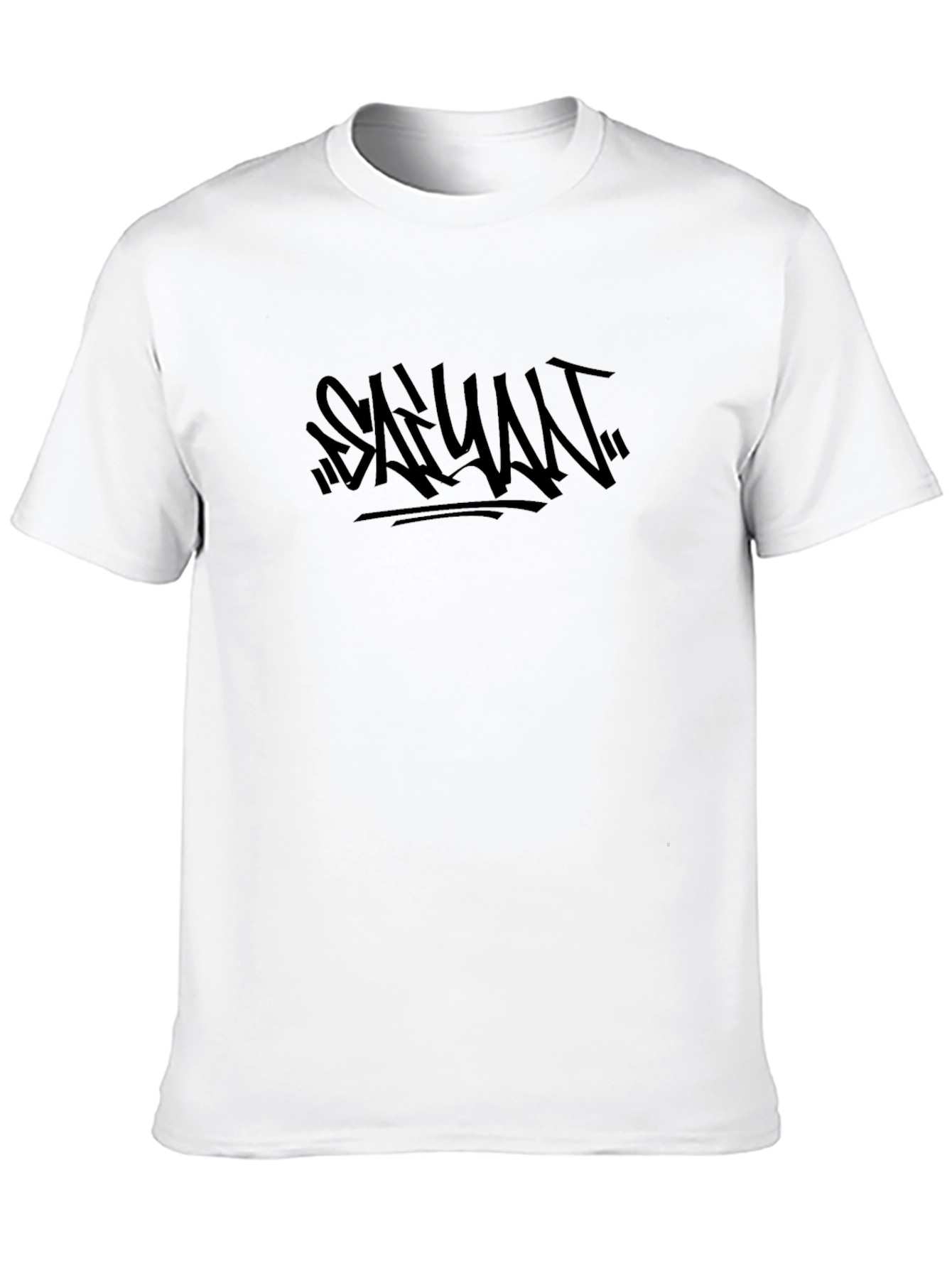 SAYWHAT Graffiti Style Black T-Shirt