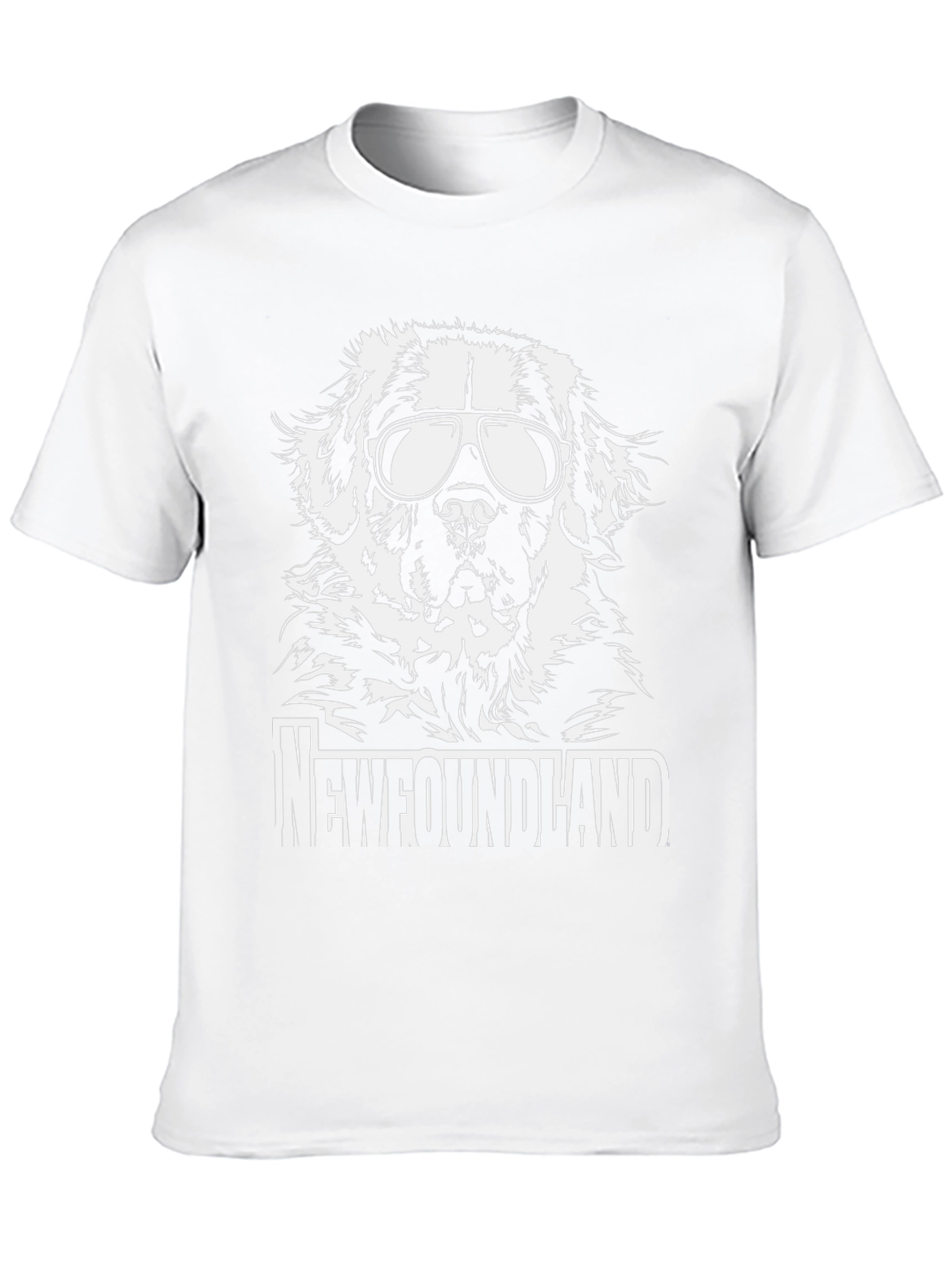Newfoundland Dog Sunglasses Graphic Tee