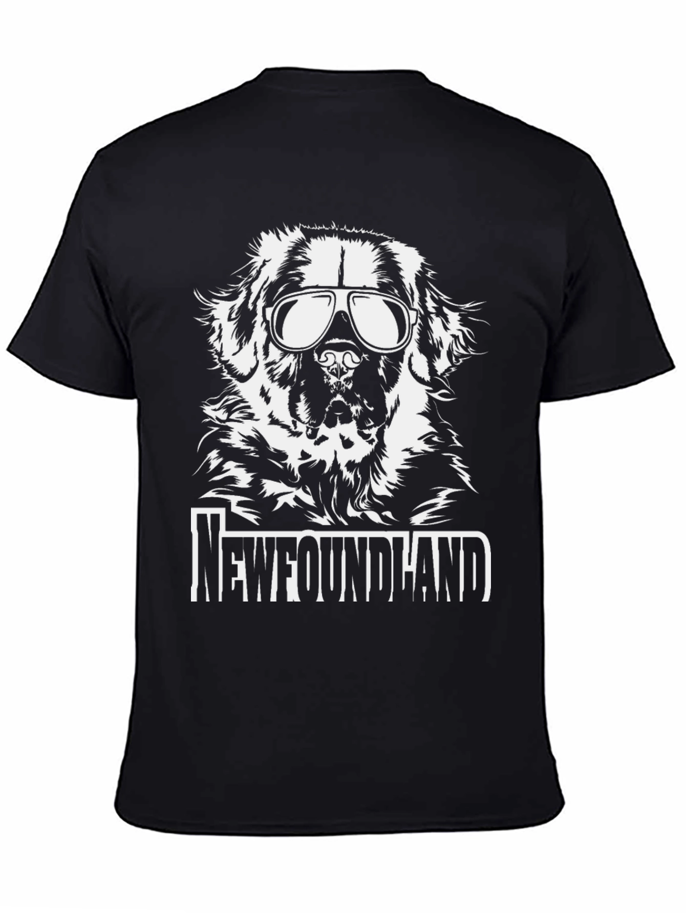 Newfoundland Dog Sunglasses Graphic Tee