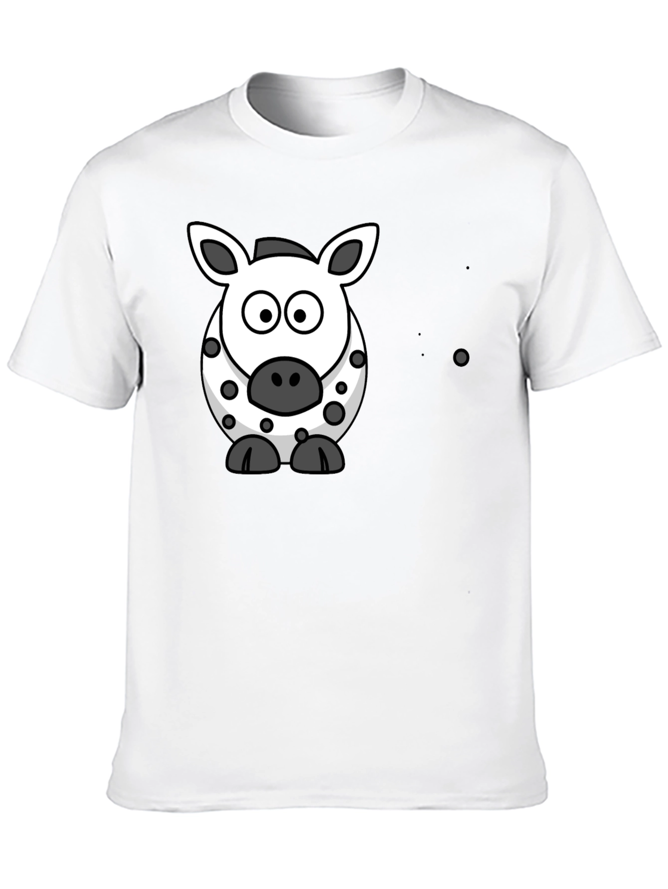 Cartoon Zebra Graphic Black T-Shirt