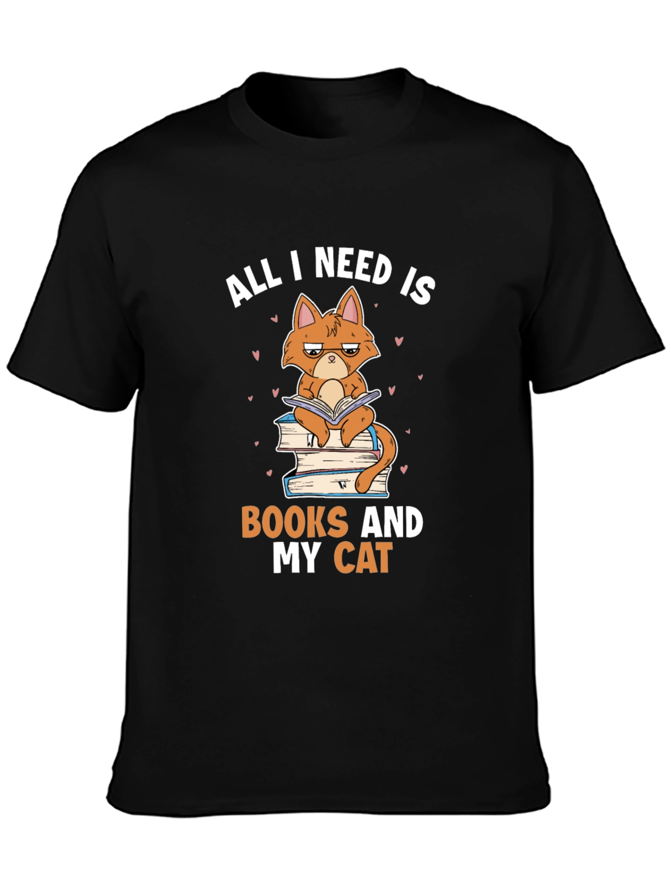 Book Lover Cat T-Shirt