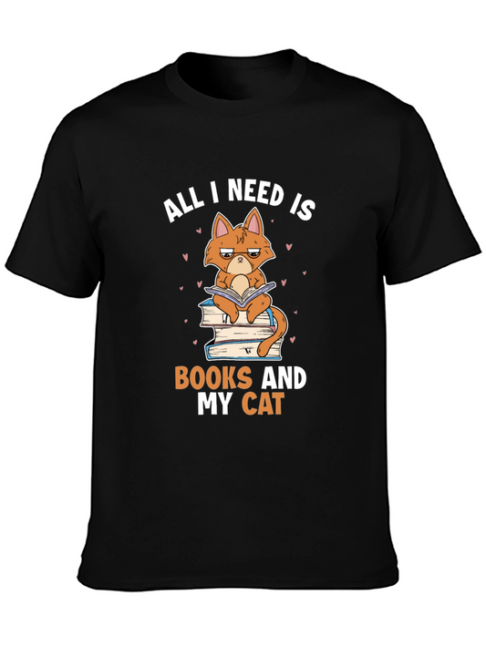Book Lover Cat T-Shirt