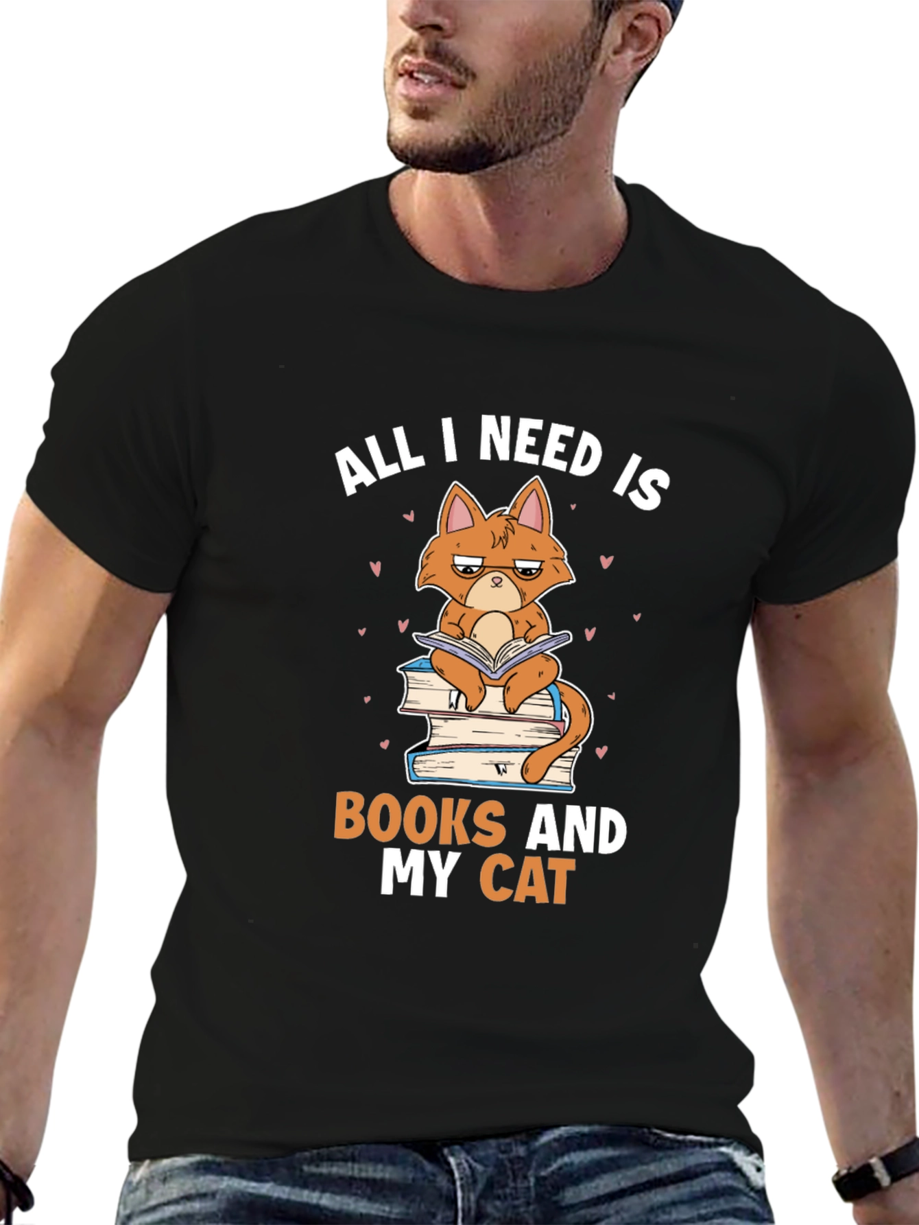 Book Lover Cat T-Shirt