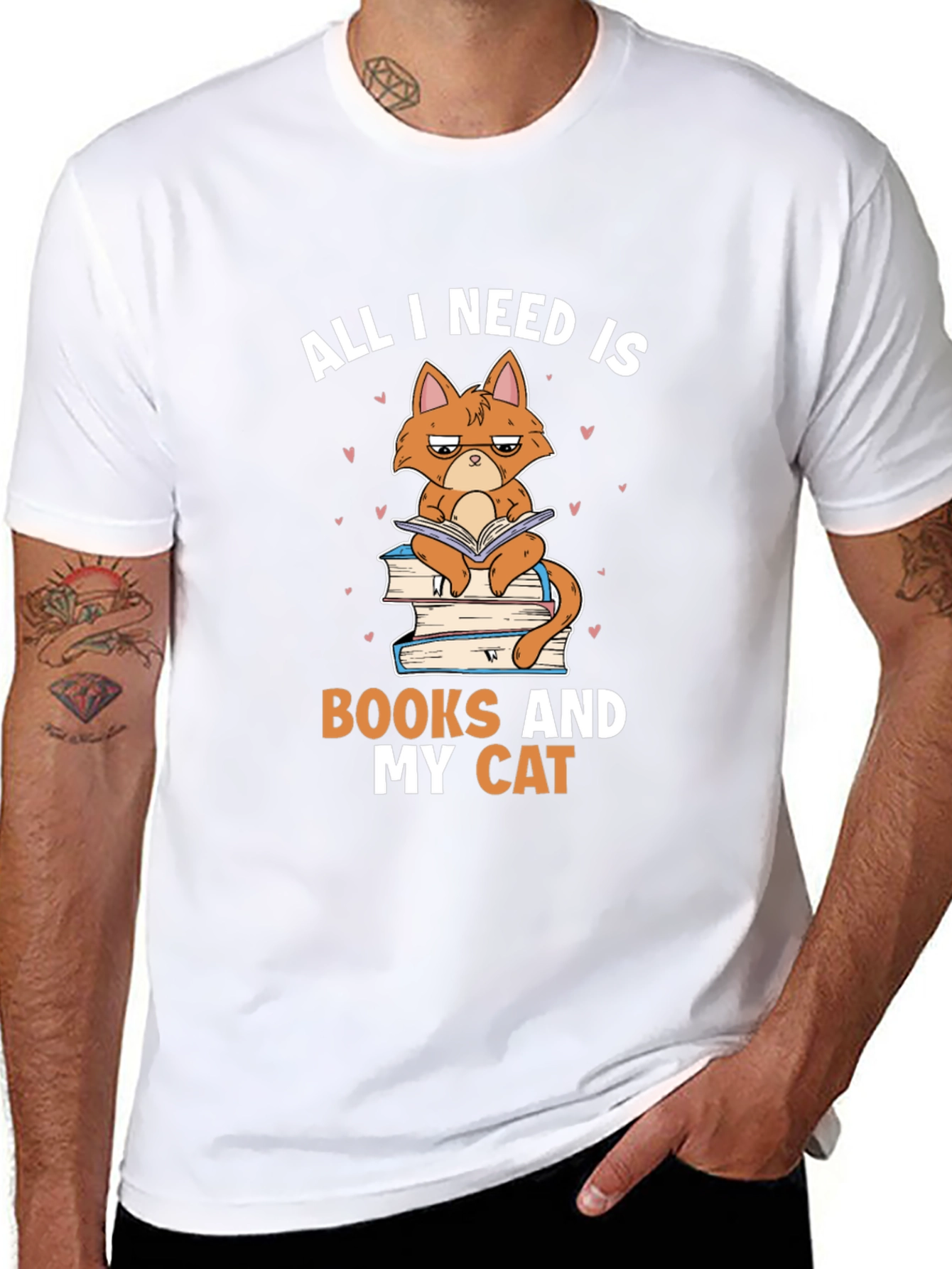 Book Lover Cat T-Shirt