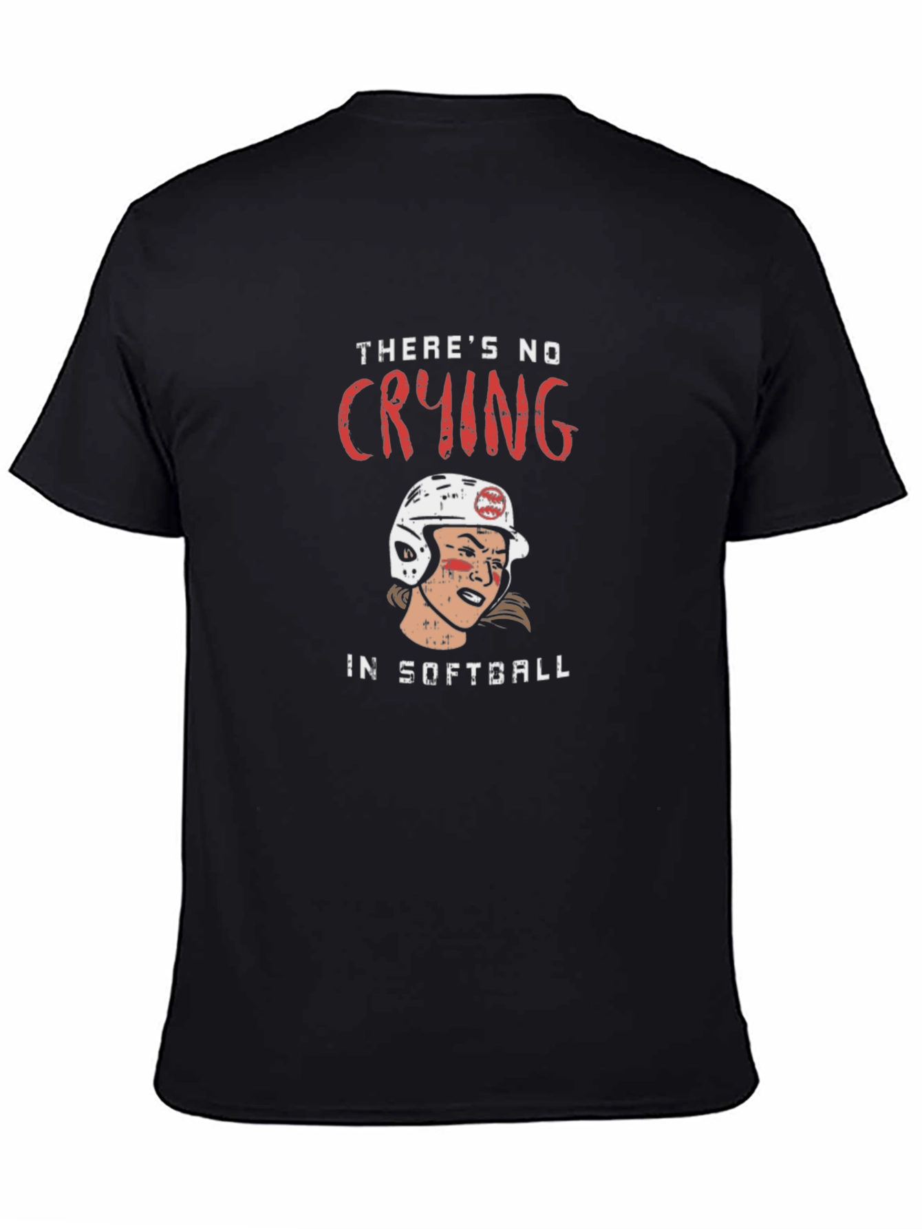 Softball Player Graphic T-Shirt - No Crying
