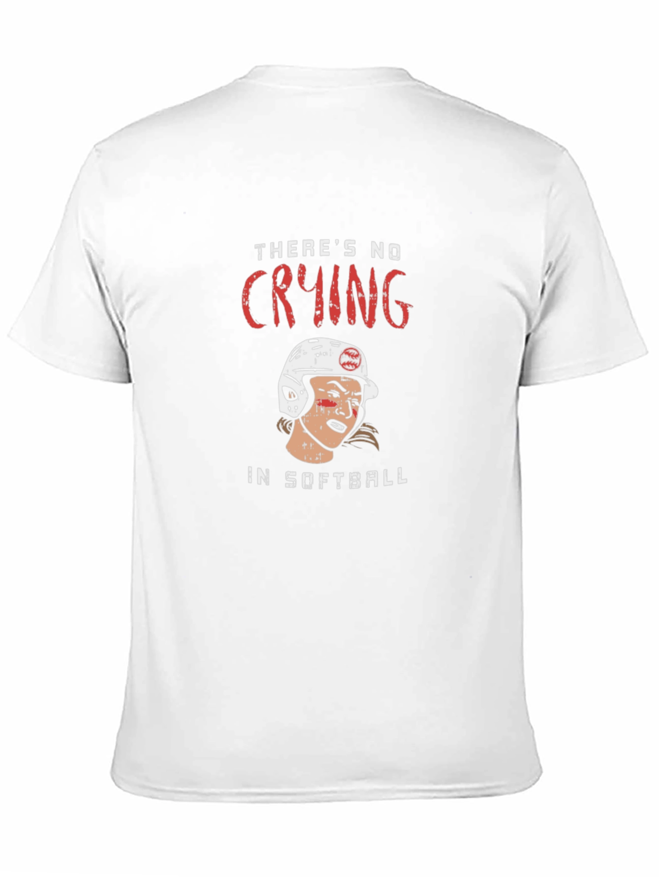Softball Player Graphic T-Shirt - No Crying