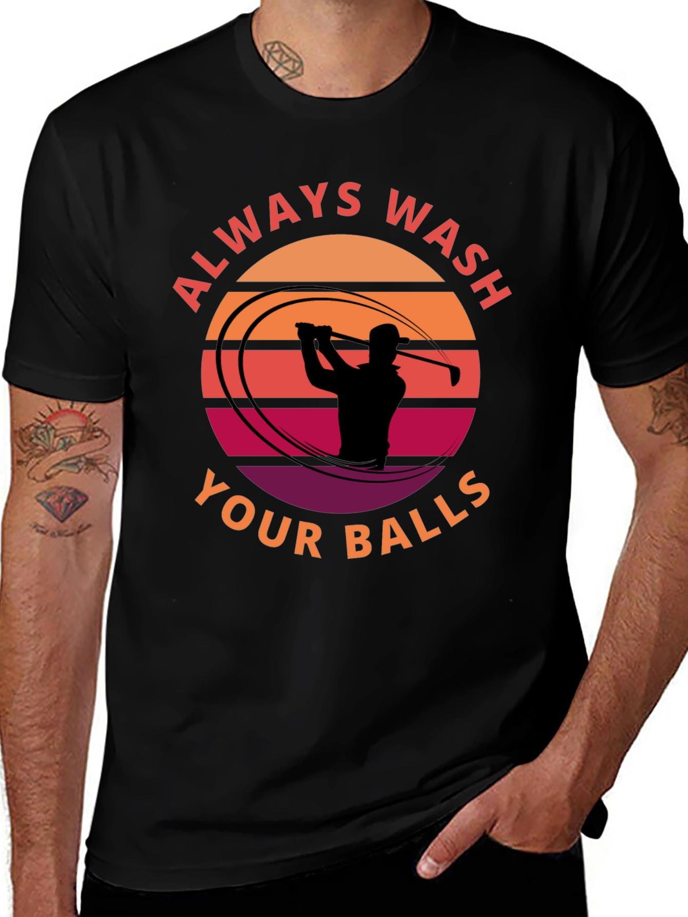 Always Wash Your Balls Funny Golf T-Shirt