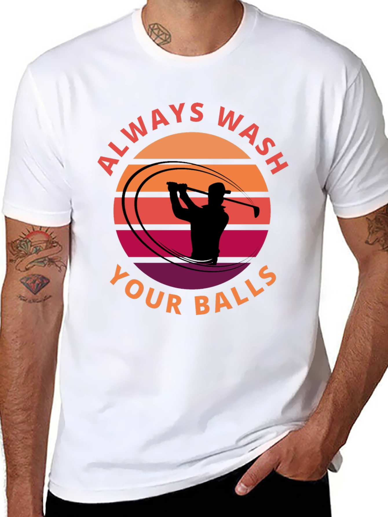 Always Wash Your Balls Funny Golf T-Shirt