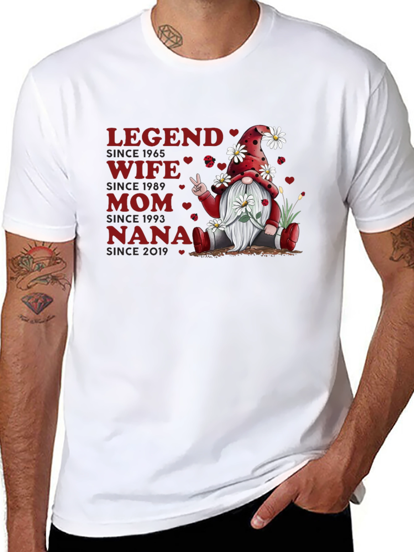 Legend Wife Mom Nana Gnome T-Shirt
