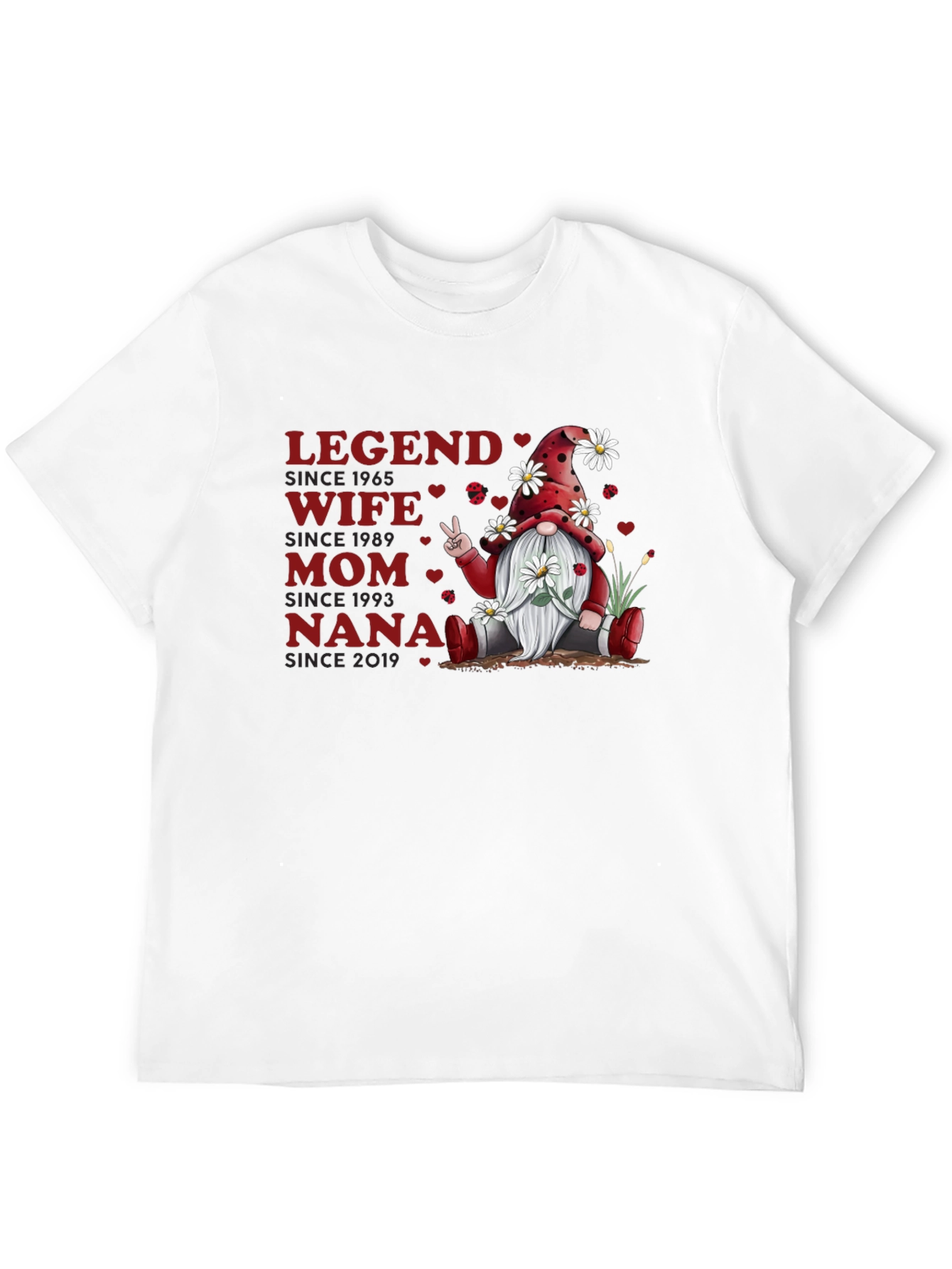 Legend Wife Mom Nana Gnome T-Shirt