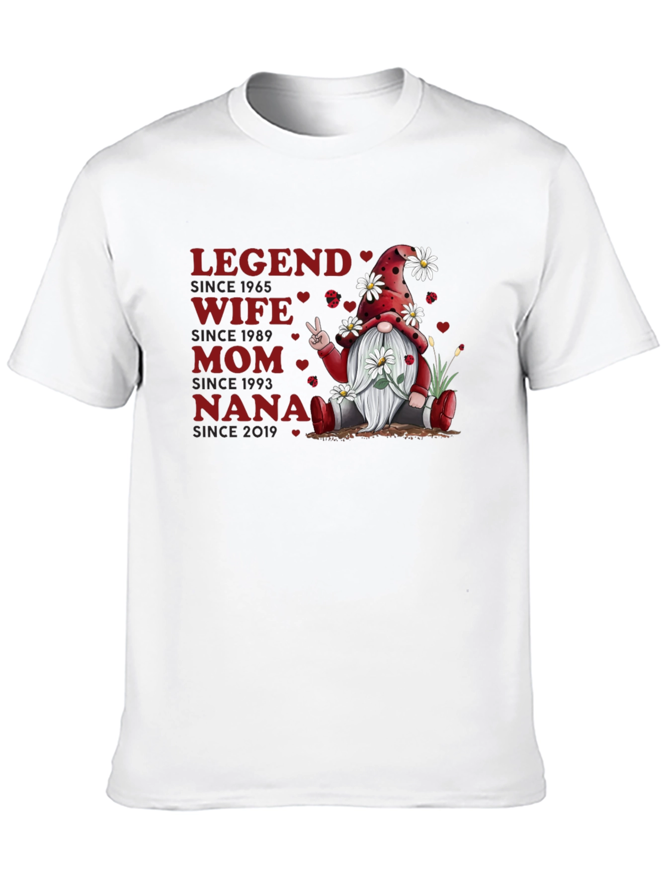 Legend Wife Mom Nana Gnome T-Shirt