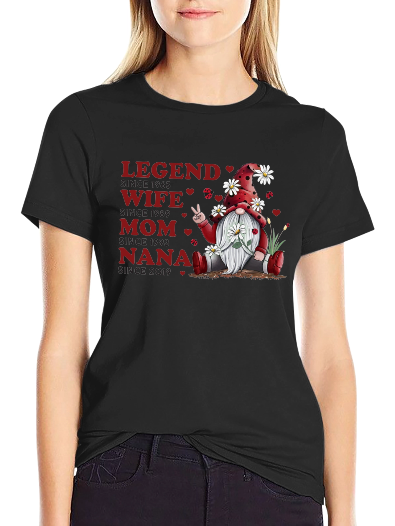 Legend Wife Mom Nana Gnome T-Shirt