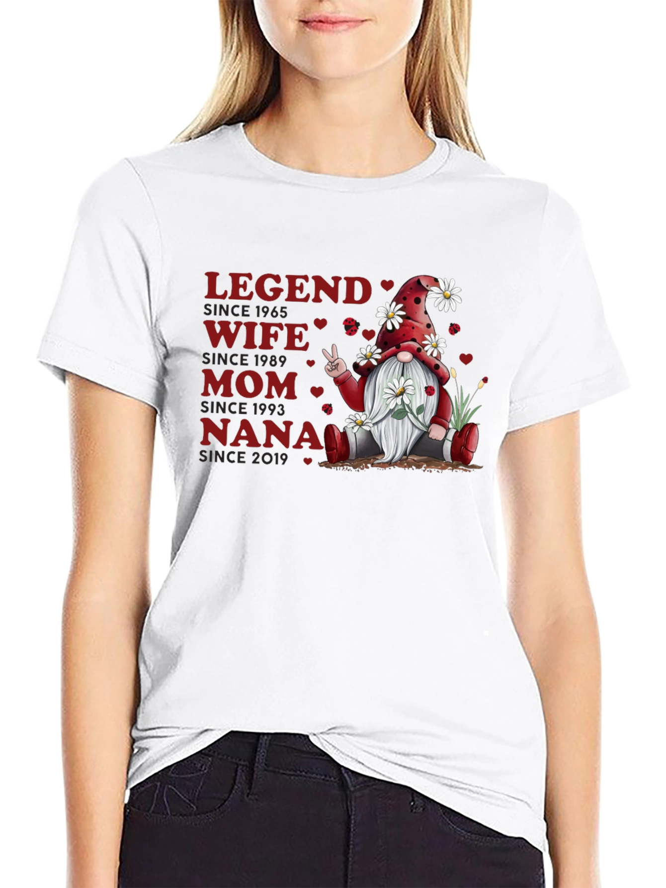 Legend Wife Mom Nana Gnome T-Shirt
