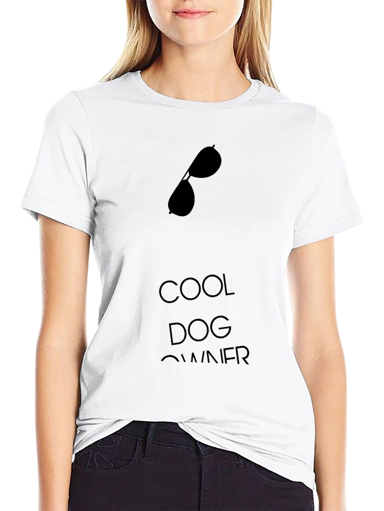 Cool Dog Owner Graphic Tee - Black Cotton