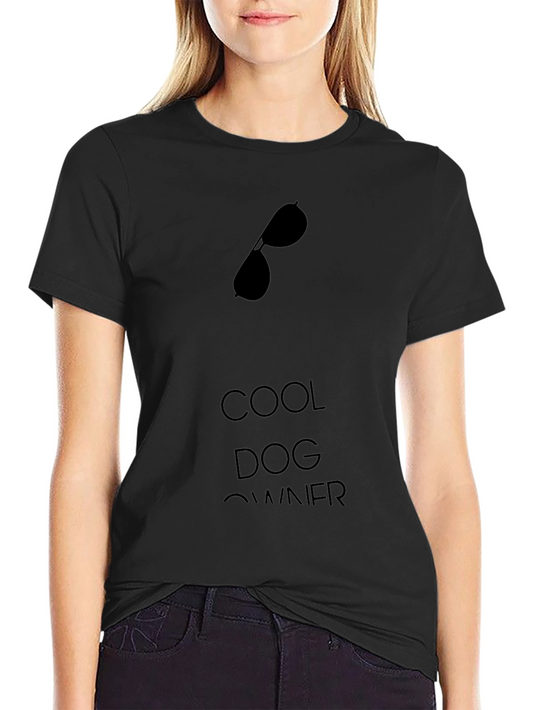 Cool Dog Owner Graphic Tee - Black Cotton