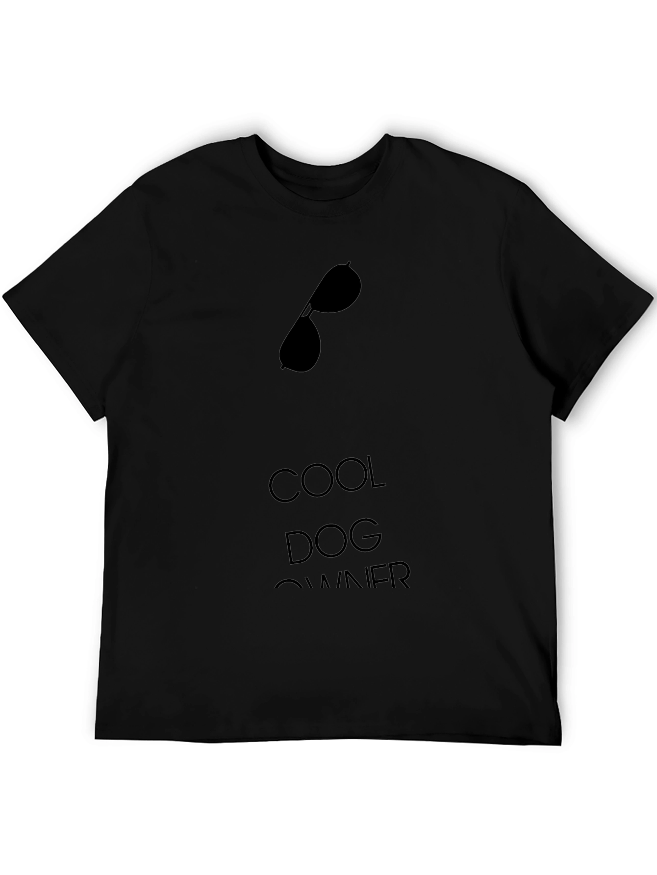 Cool Dog Owner Graphic Tee - Black Cotton