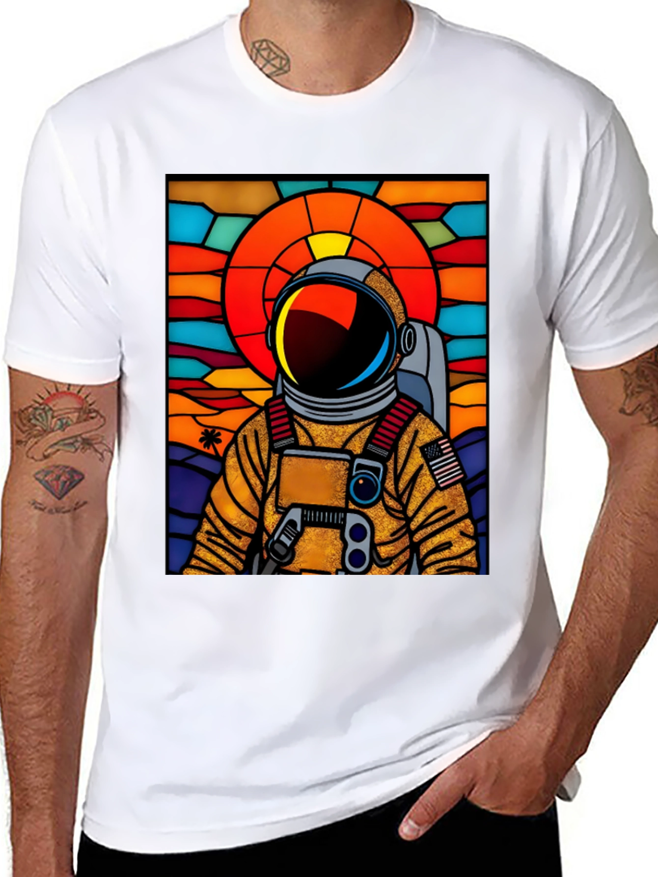Astronaut Stained Glass T-Shirt