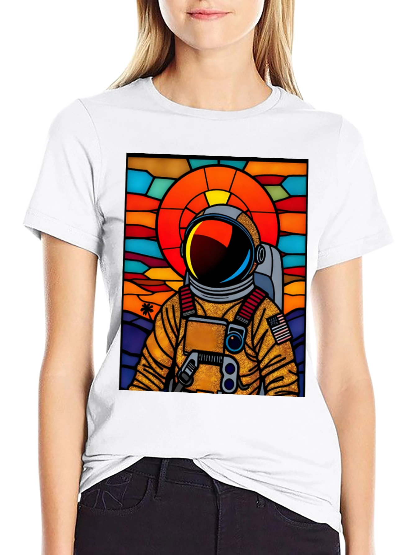 Astronaut Stained Glass T-Shirt