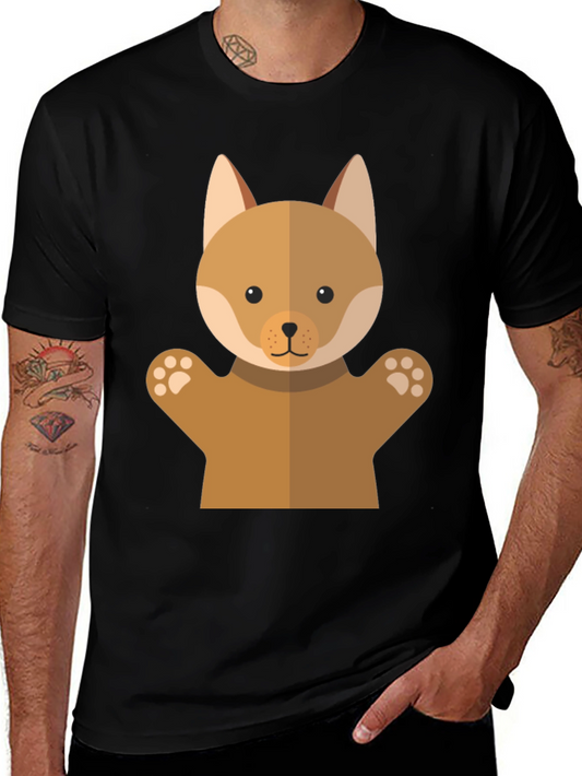 Cute Dog Puppet Graphic T-Shirt