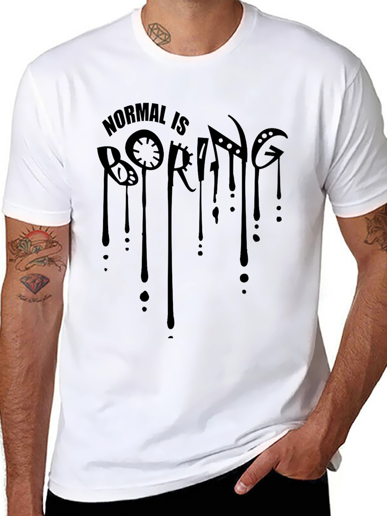 Normal is Boring Black T-Shirt