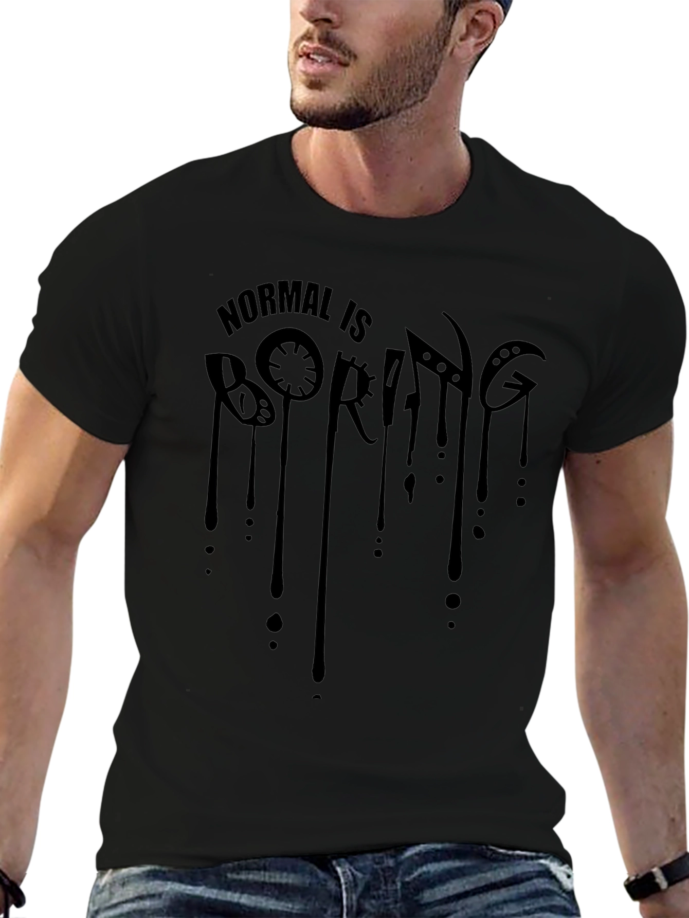 Normal is Boring Black T-Shirt