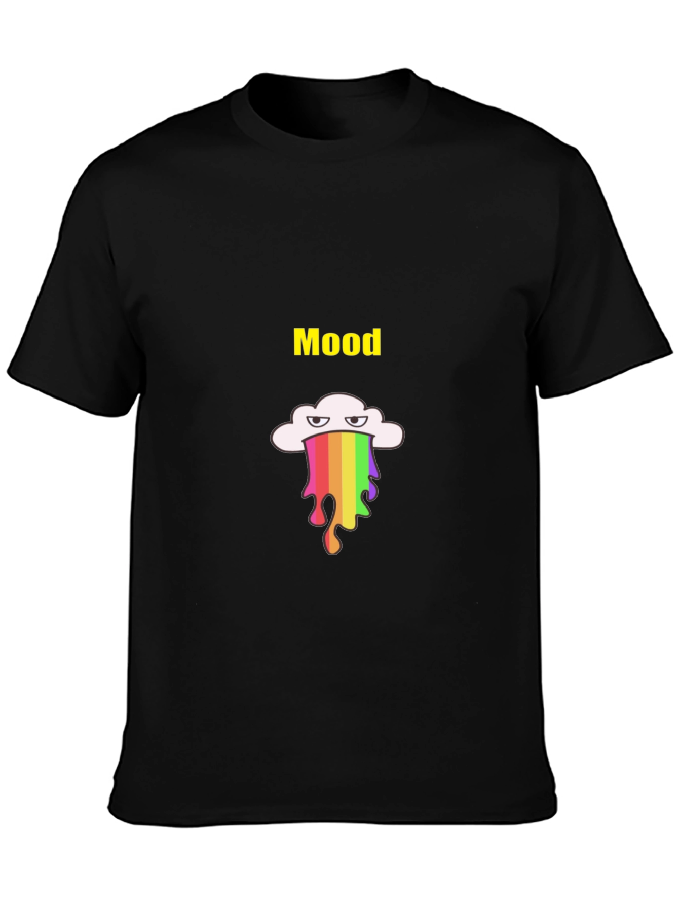 Mood Rainbow Drip T-Shirt - Black