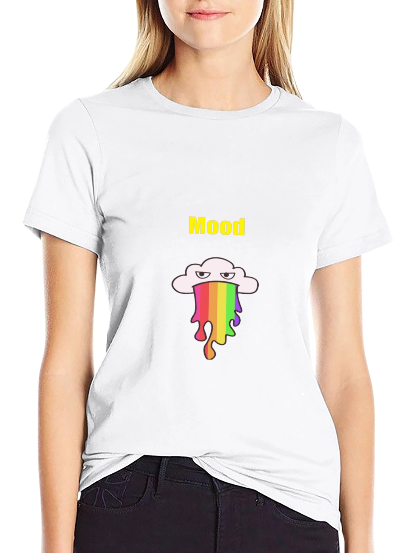 Mood Rainbow Drip T-Shirt - Black
