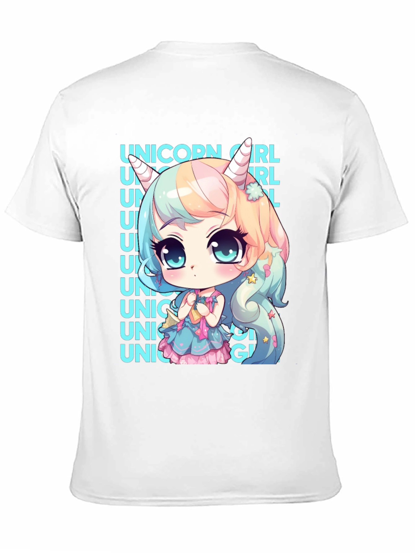 Unicorn Girl Anime Style Graphic Tee
