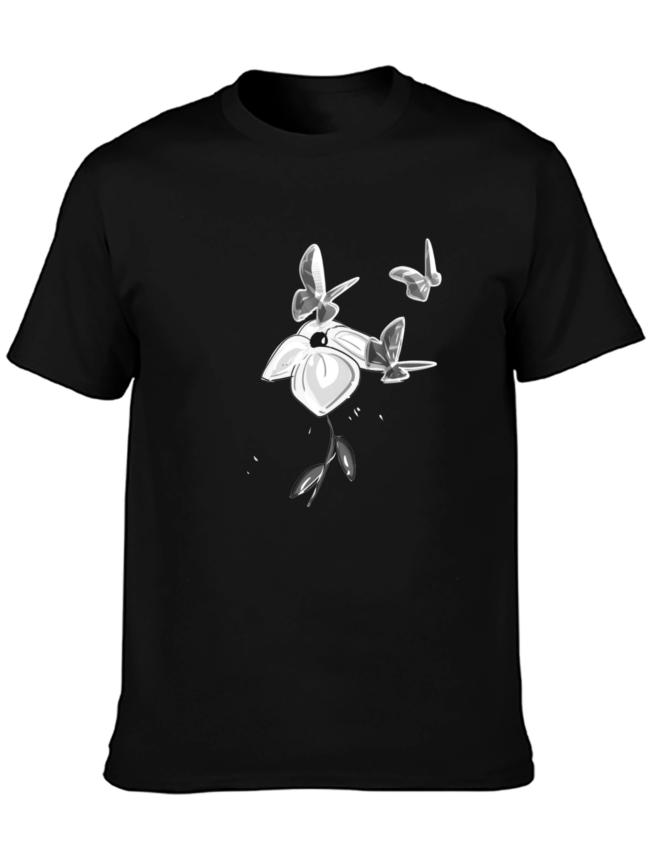 Flower and Butterfly Graphic Tee