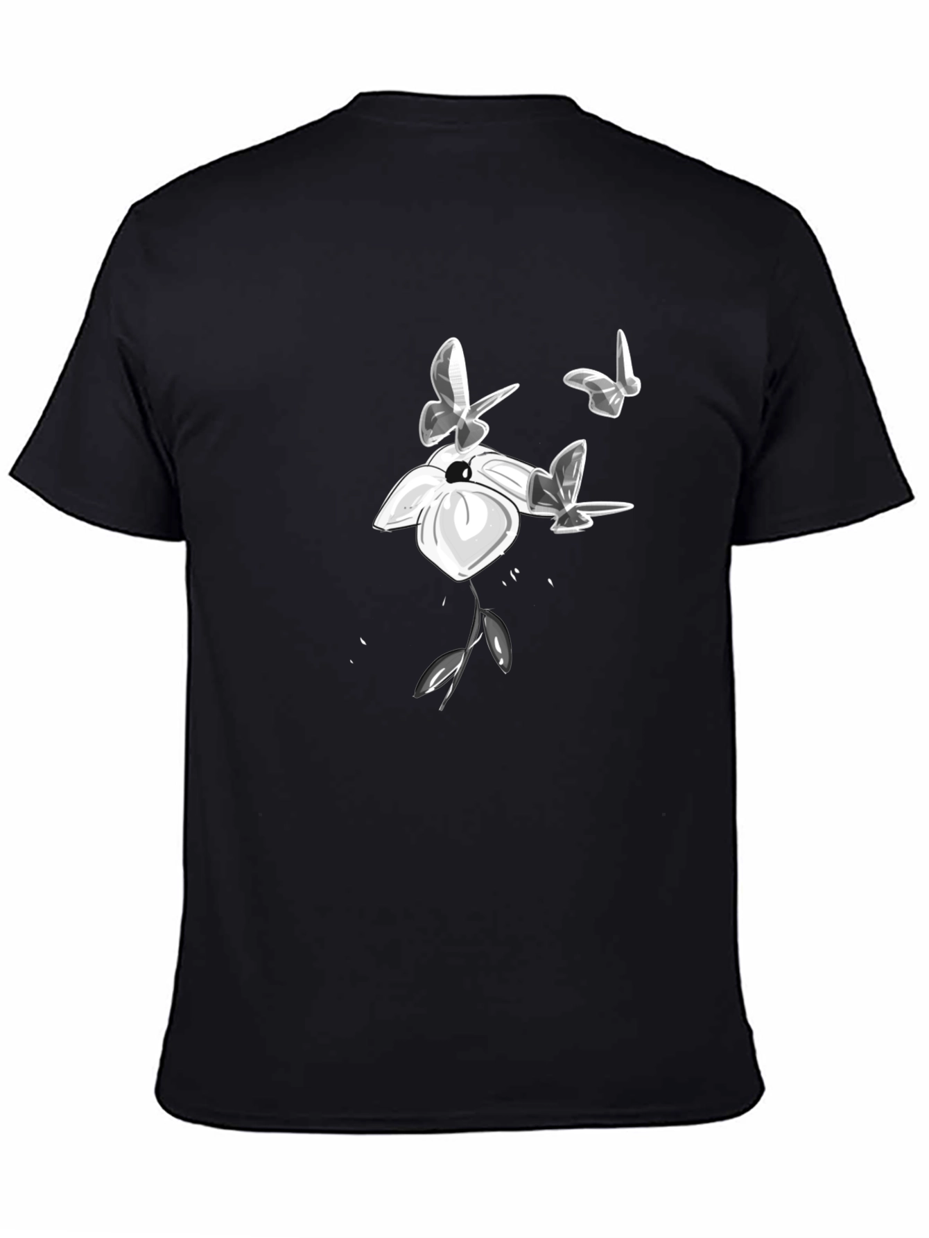 Flower and Butterfly Graphic Tee