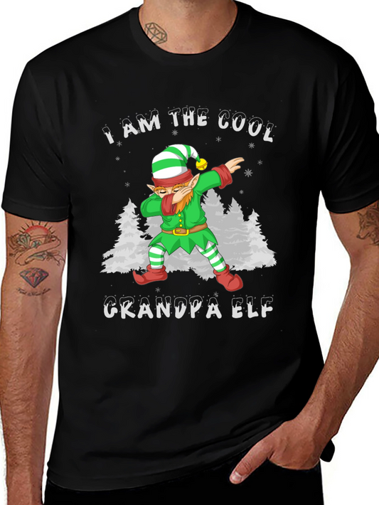 Cool Grandpa Elf T-Shirt - Holiday Festive Tee