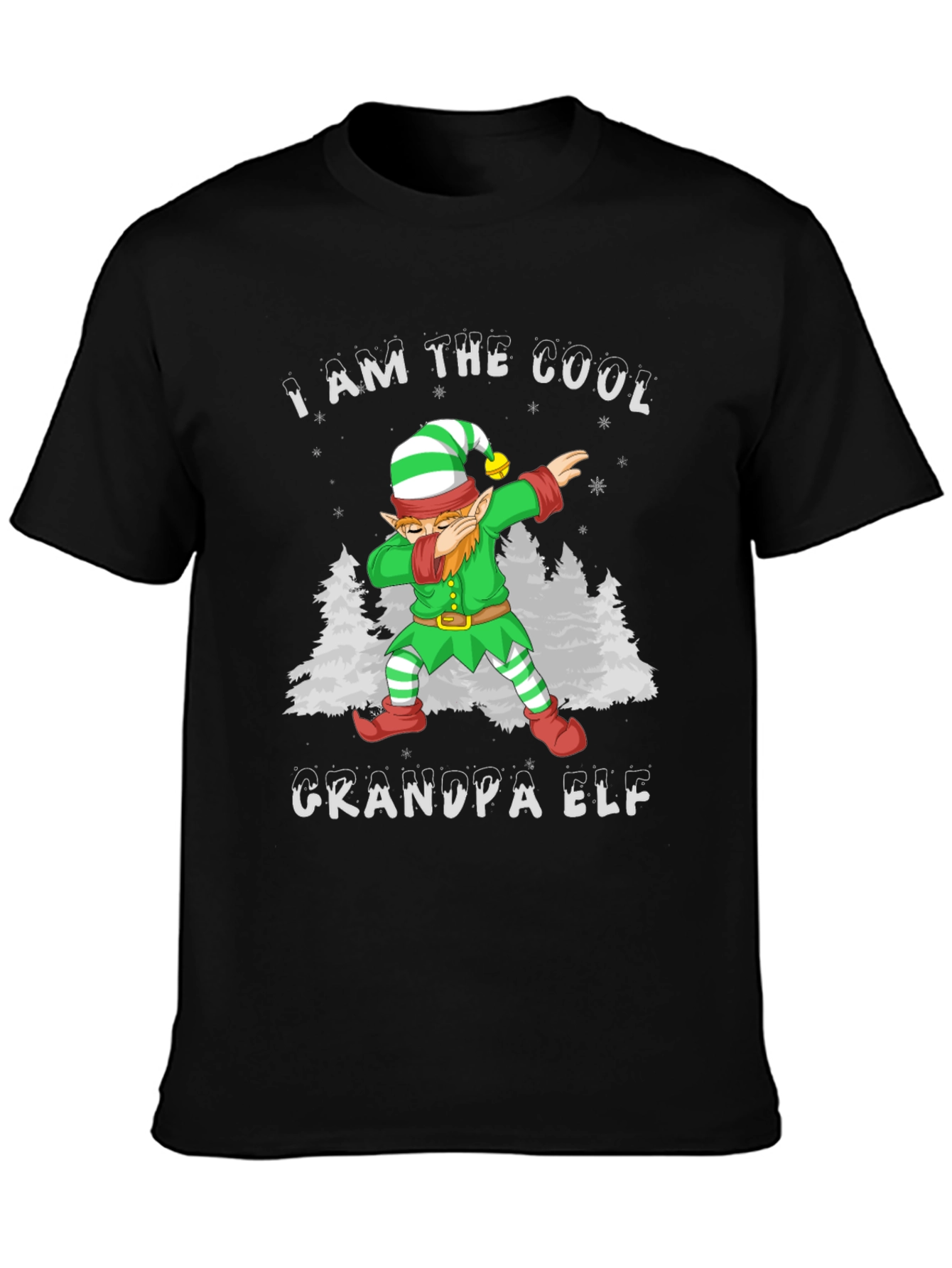 Cool Grandpa Elf T-Shirt - Holiday Festive Tee