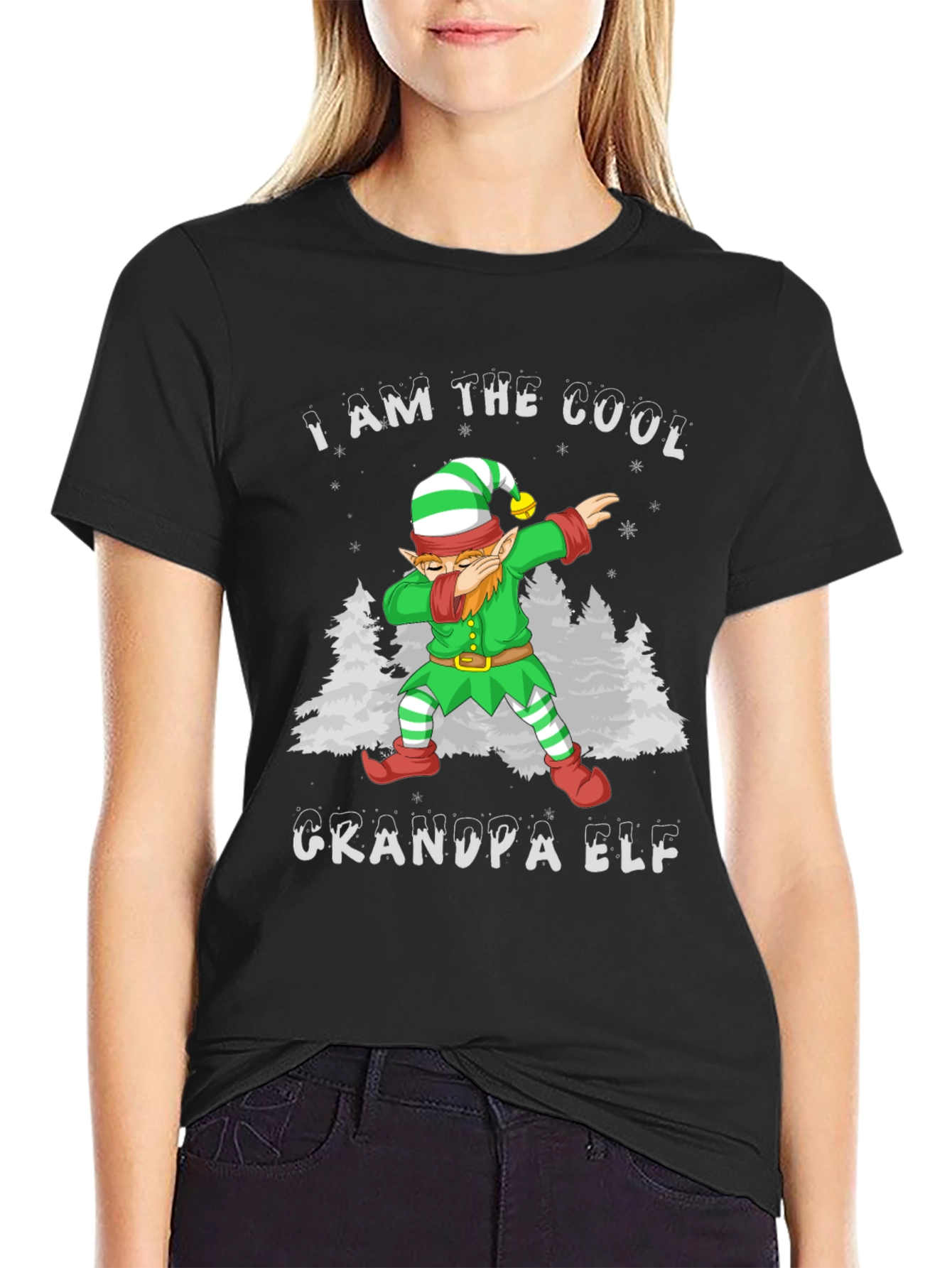 Cool Grandpa Elf T-Shirt - Holiday Festive Tee