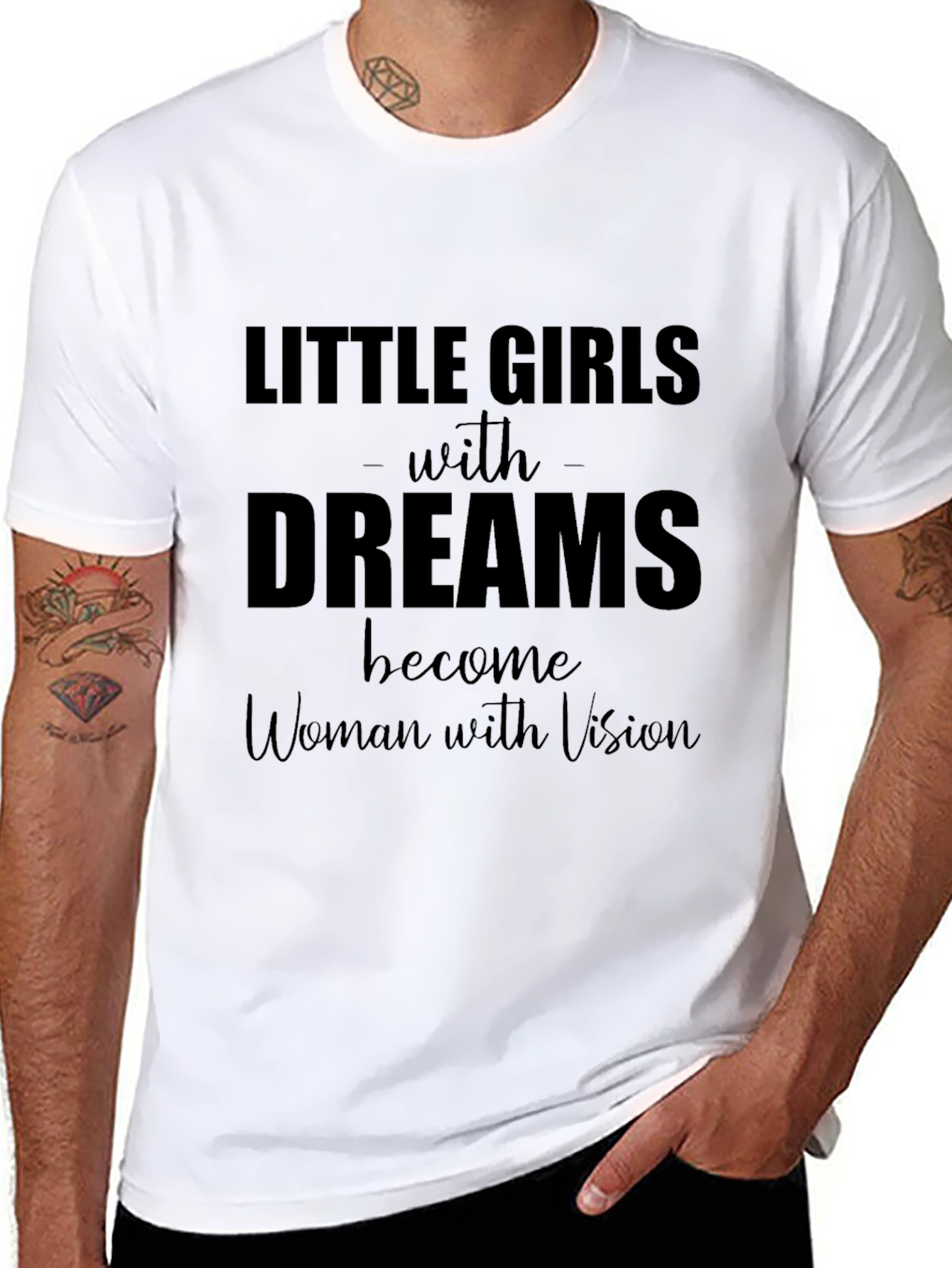Little Girls with Dreams Black T-Shirt