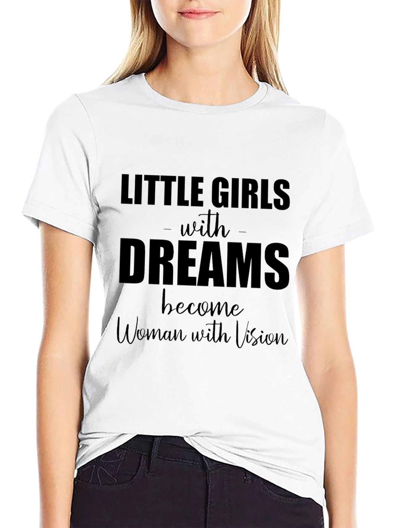 Little Girls with Dreams Black T-Shirt