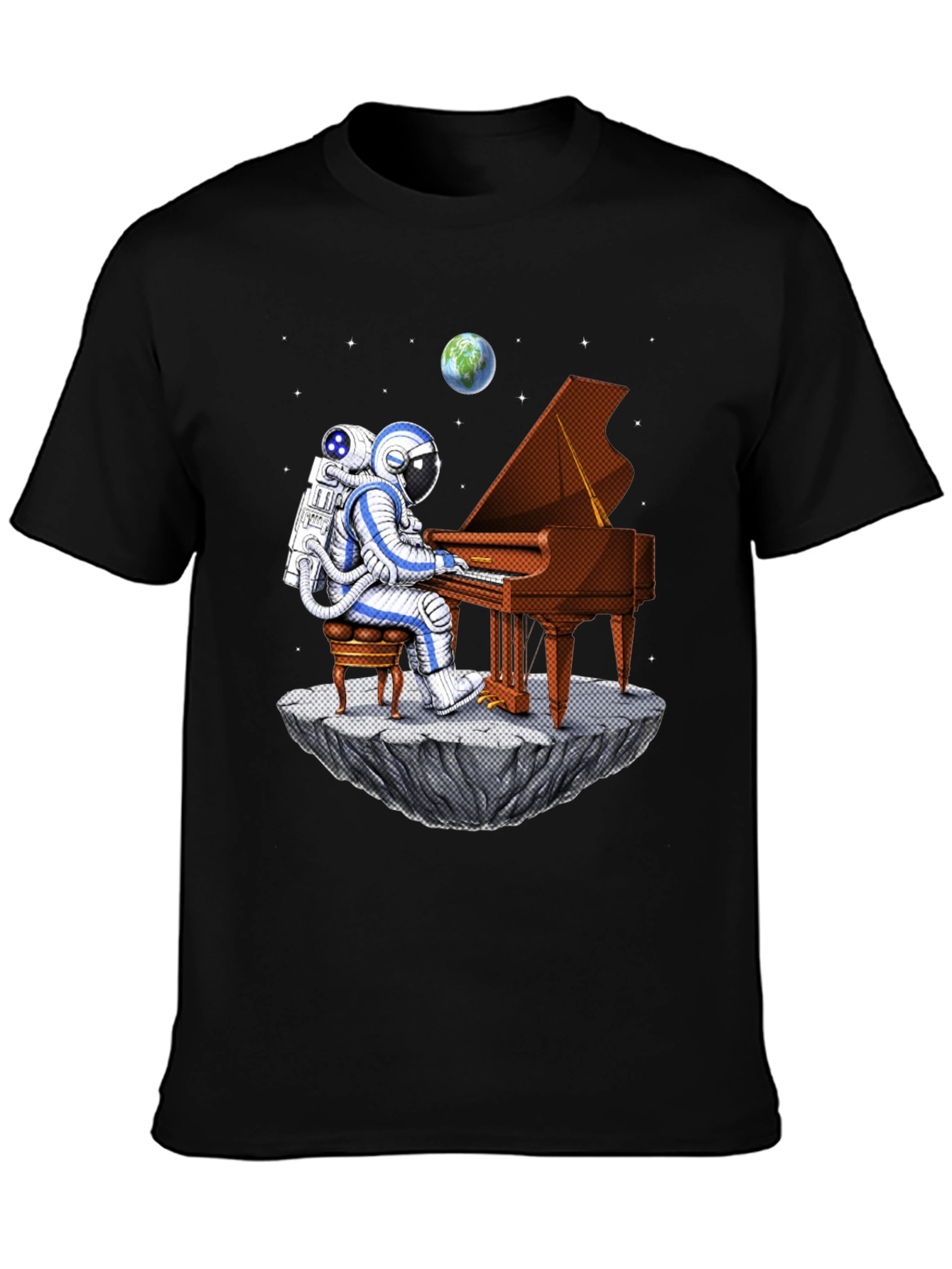 Astronaut Piano Player Graphic Tee