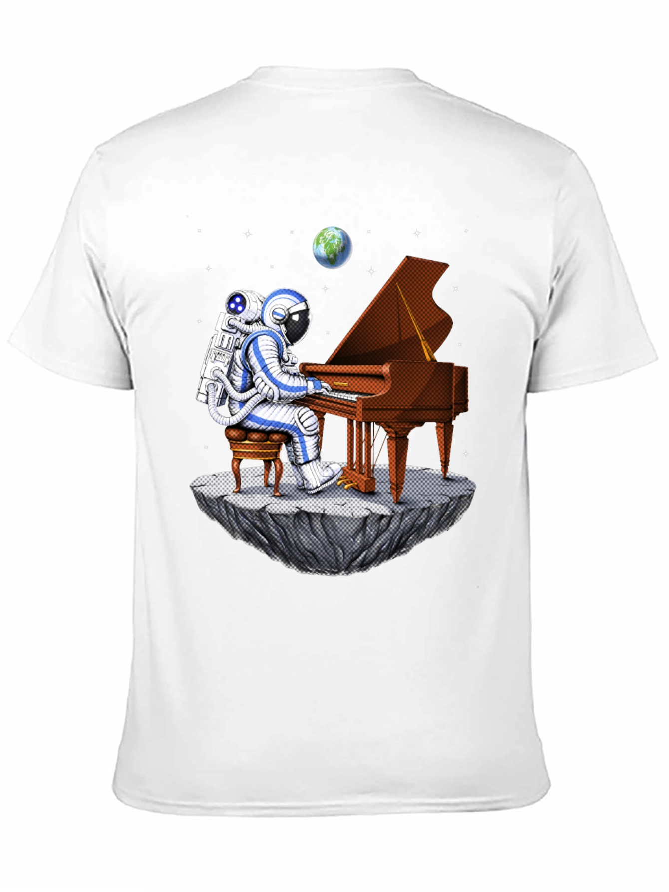 Astronaut Piano Player Graphic Tee