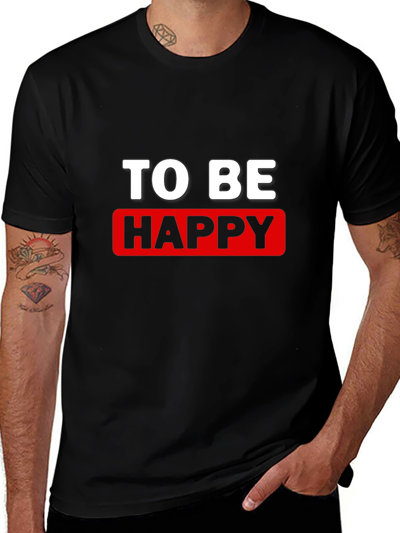 To Be Happy Graphic T-Shirt - Stylish Cotton Tee