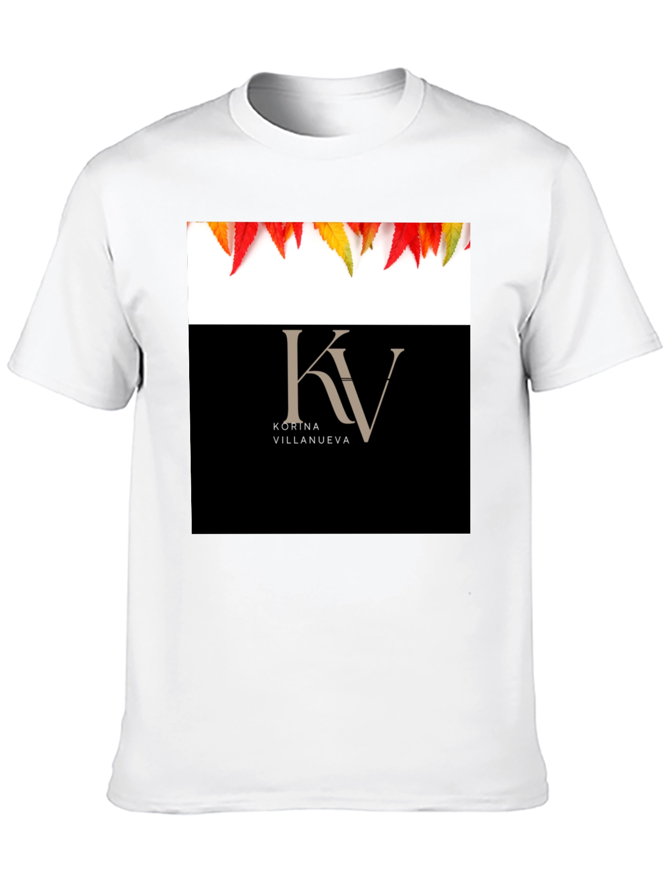 KV Kortna Villanueva Graphic Black T-Shirt