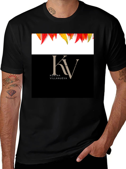 KV Kortna Villanueva Graphic Black T-Shirt