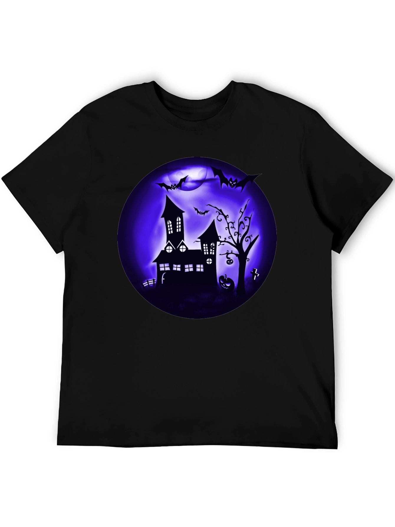Spooky Halloween T-Shirt Haunted House Design