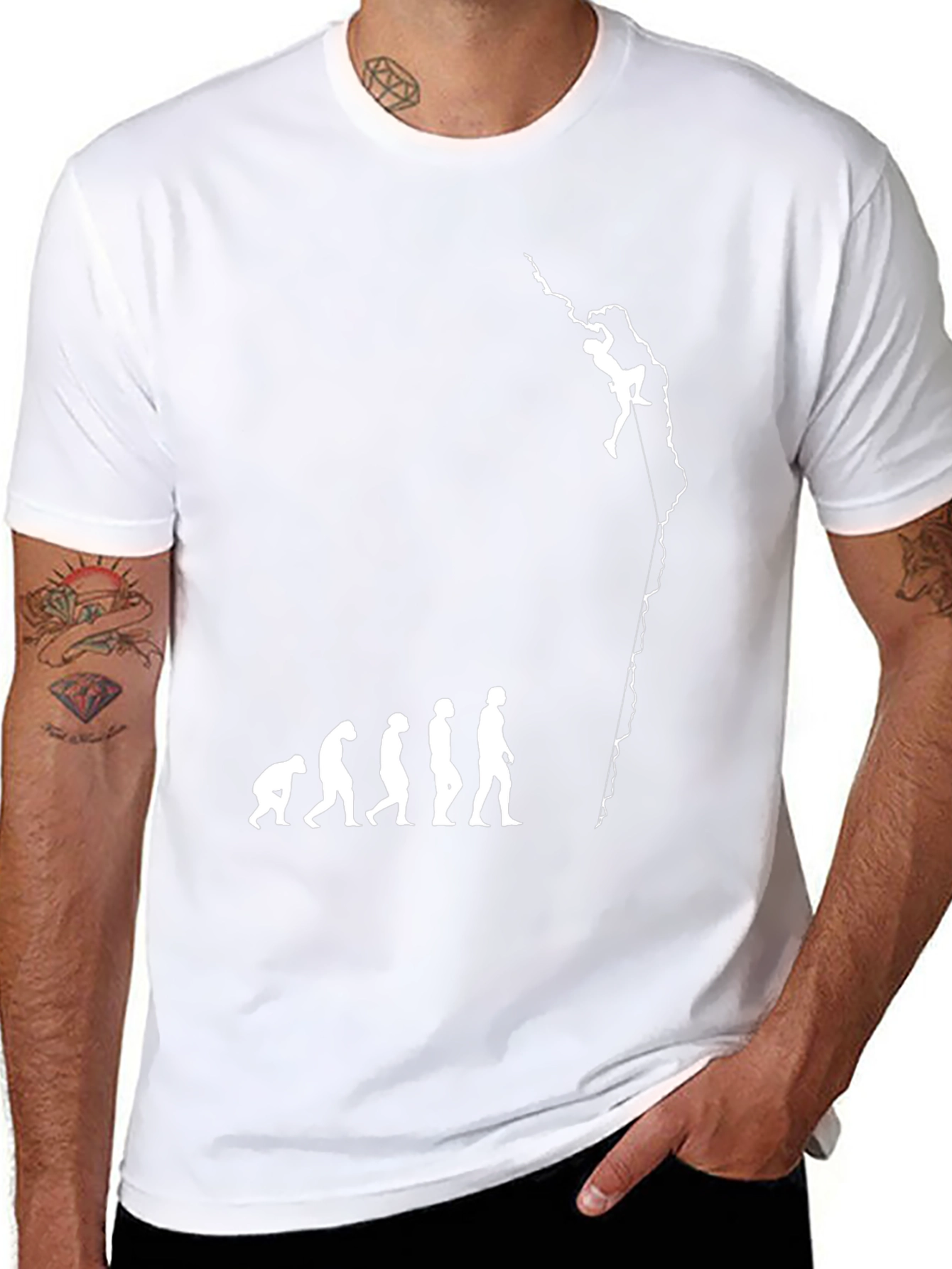Evolution of Climbing T-Shirt - Black Graphic Tee