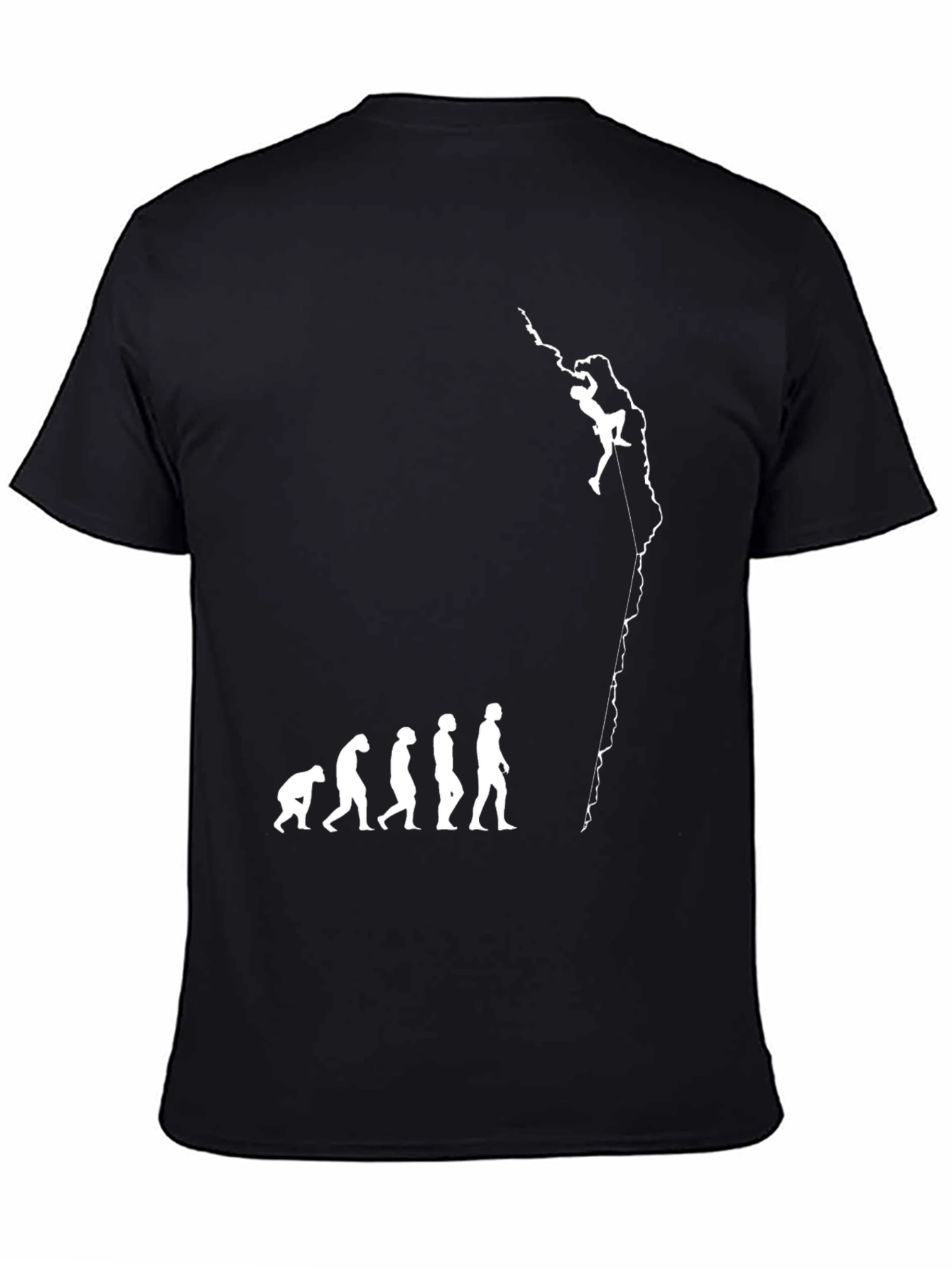 Evolution of Climbing T-Shirt - Black Graphic Tee