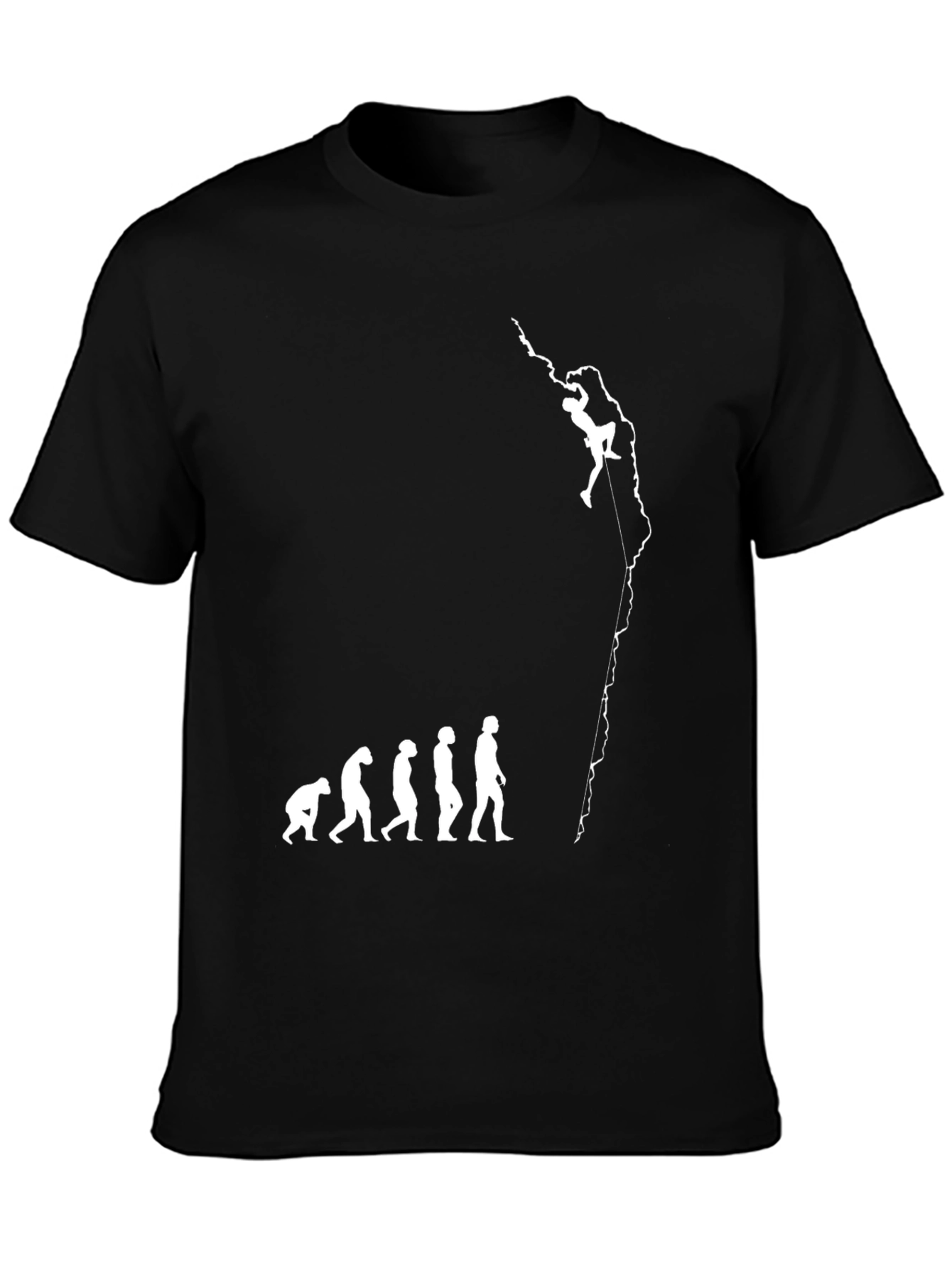 Evolution of Climbing T-Shirt - Black Graphic Tee