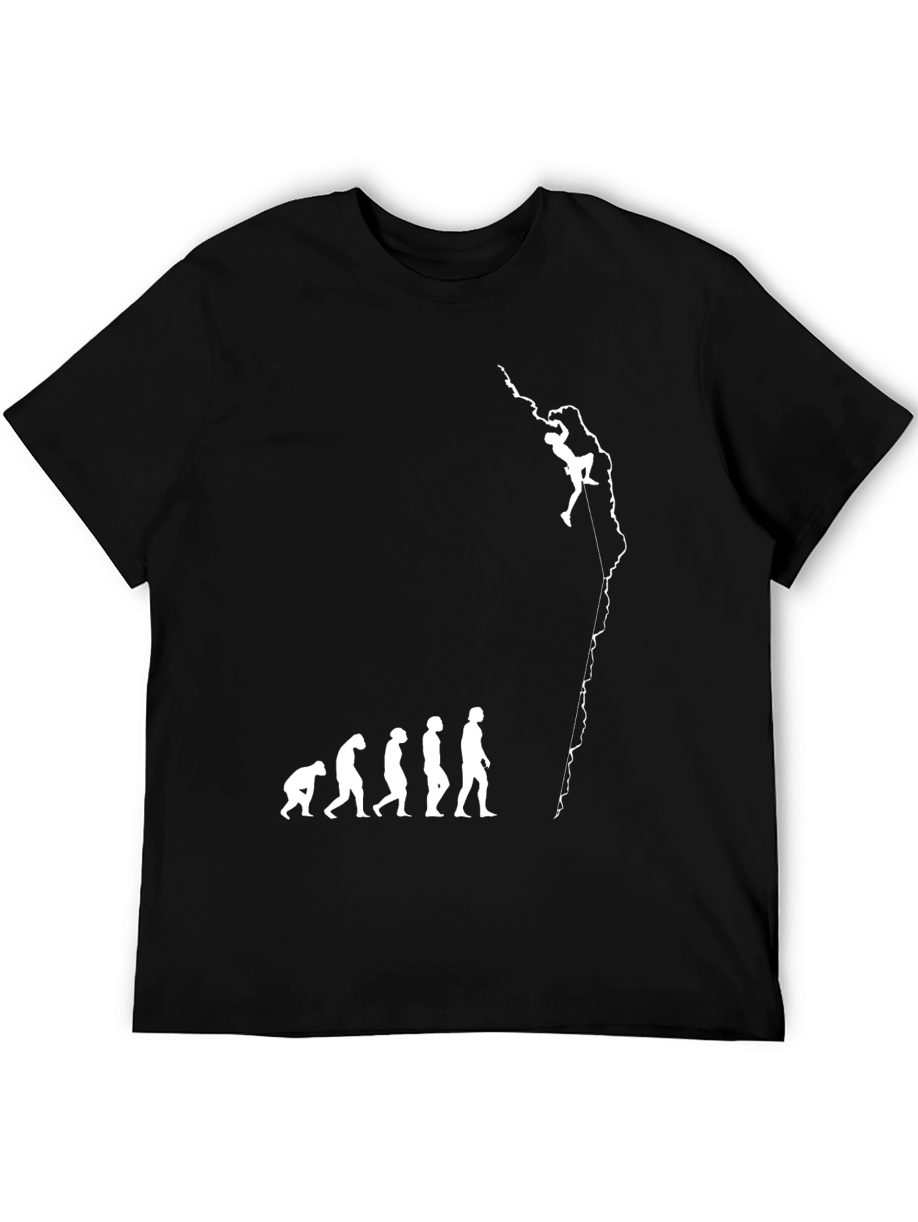 Evolution of Climbing T-Shirt - Black Graphic Tee