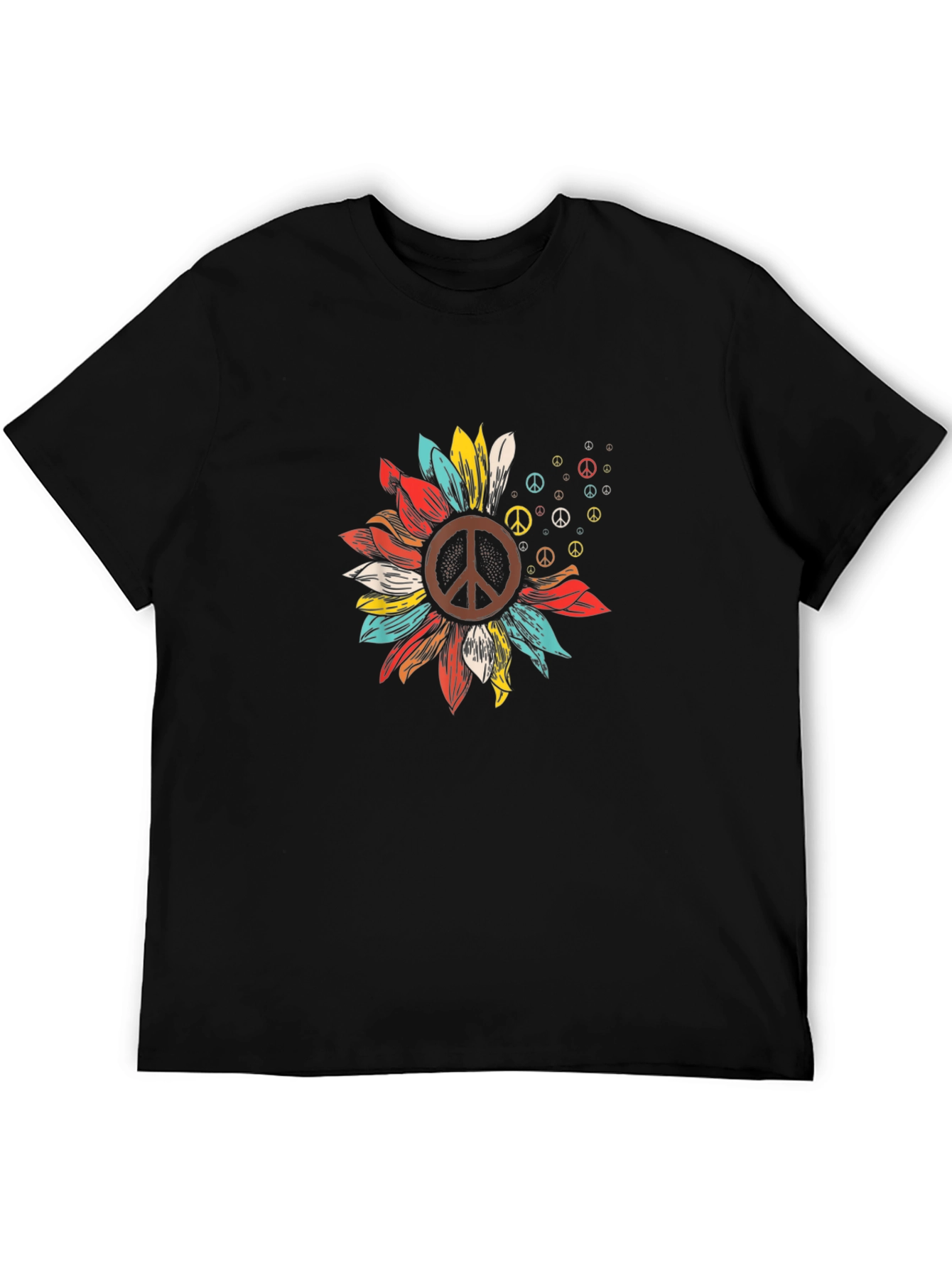 Peace Sign Sunflower Graphic Tee