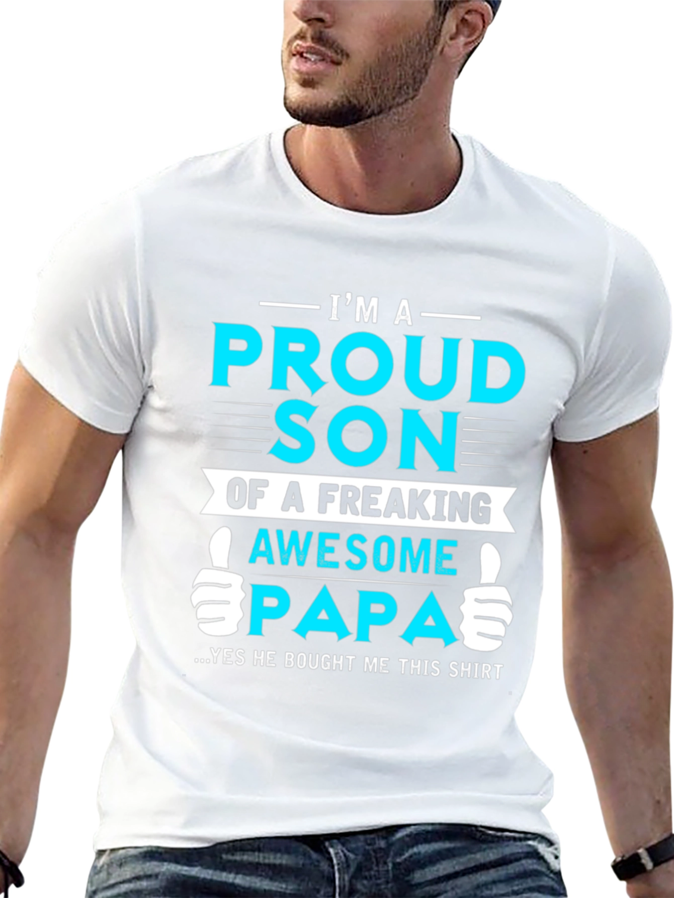 Proud Son of Awesome Papa Graphic T-Shirt
